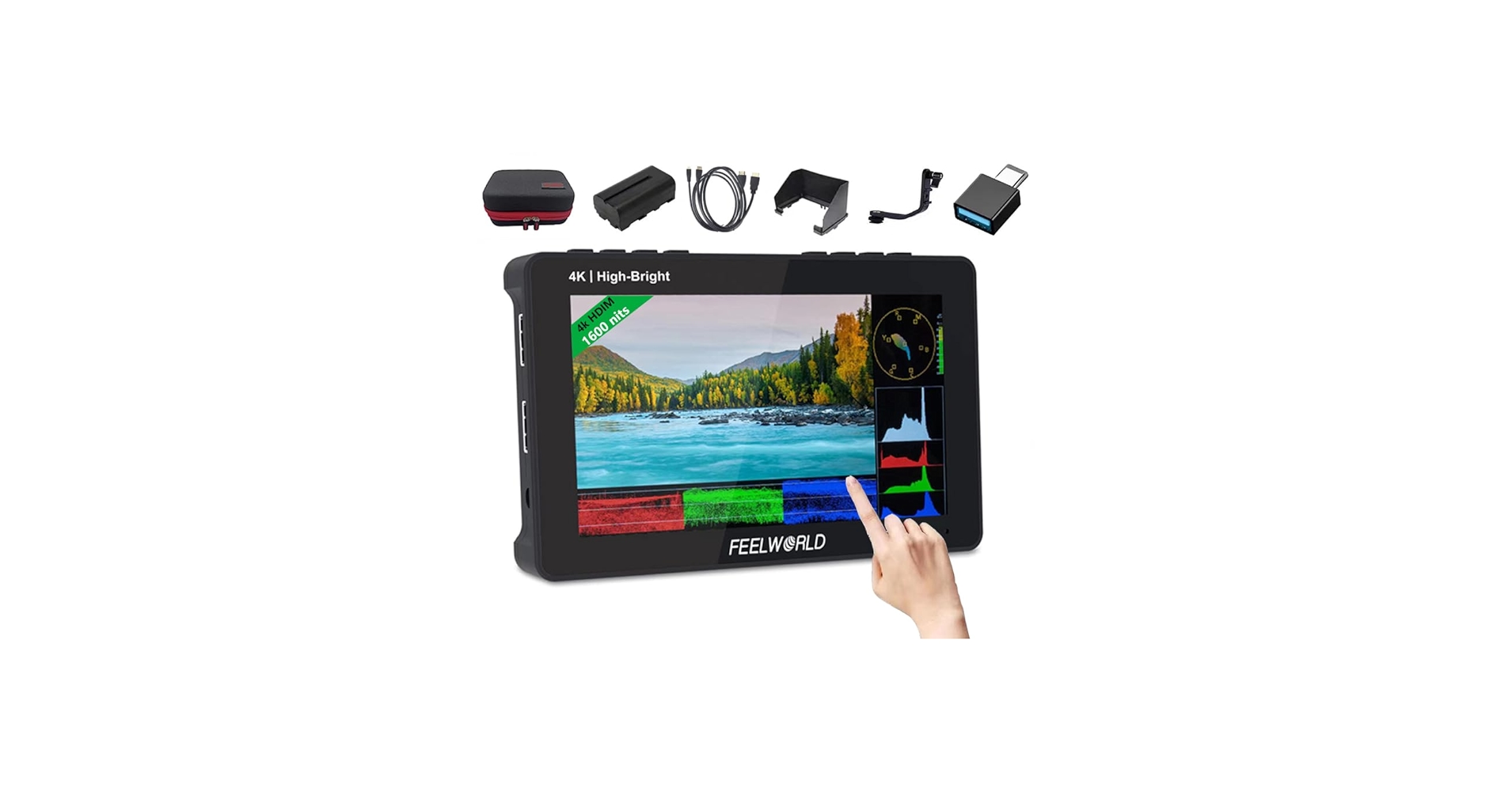 Amazon.com : FEELWORLD F6 Pro +Battery +Carry Case 5.5 Inch