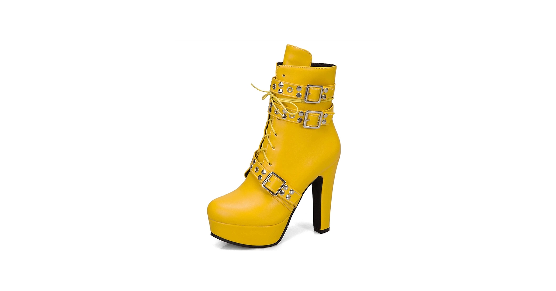 Amazon.com: ZHTAISOU Boots Red Yellow Women Ankle Boots Platform