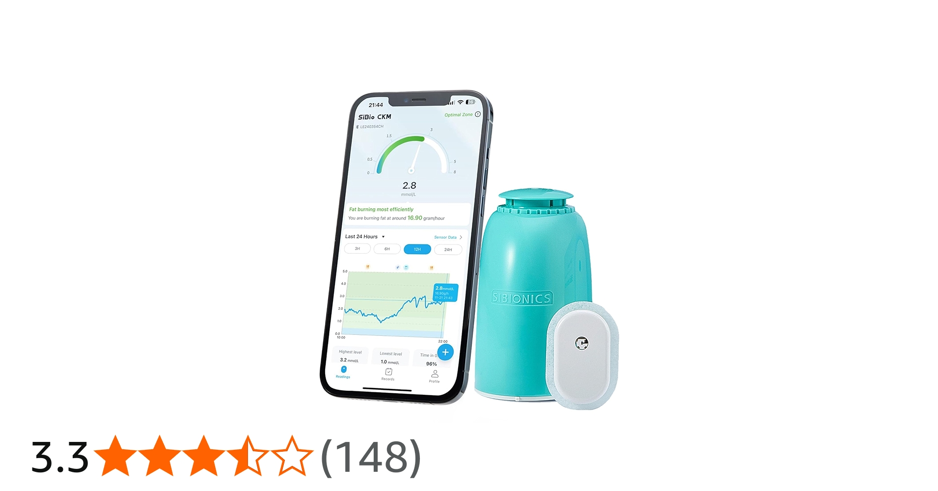 Amazon.co.jp: SIBIO KS1 連続ケトンモニタリング (CKM) システム 英語