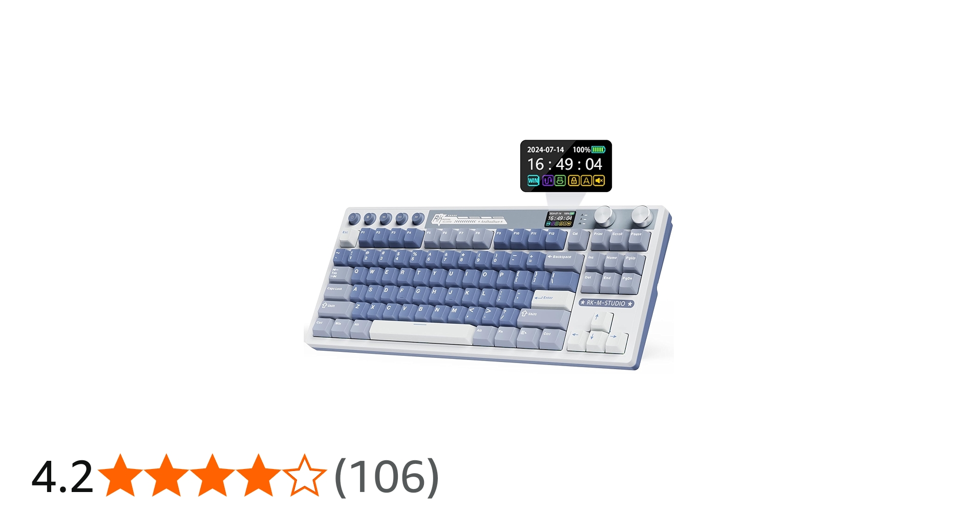 Amazon | RK ROYAL KLUDGE M87 ワイヤレスゲーミングキーボード