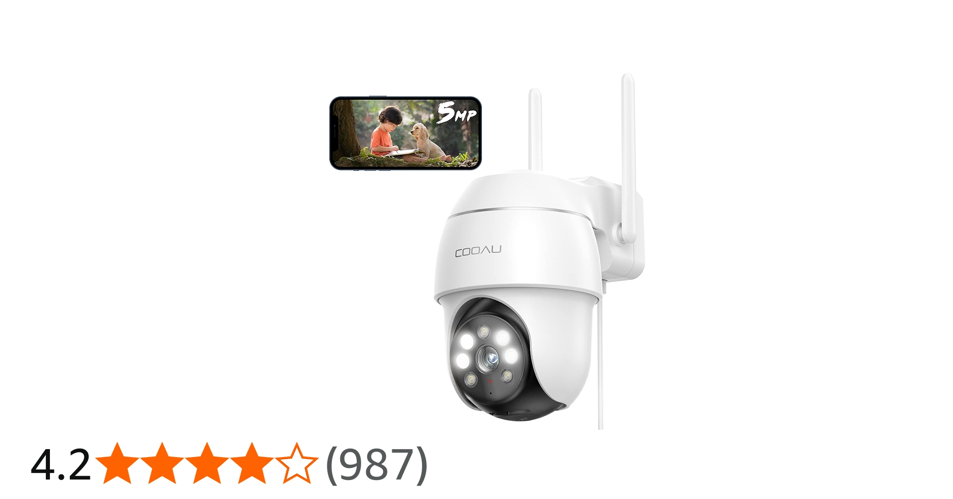 Amazon.co.jp: 【500万高画素 ・遠距離も超精細】COOAU 防犯カメラ