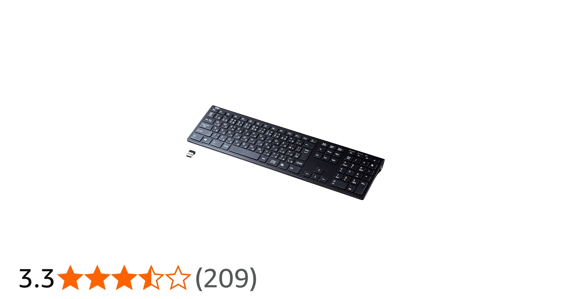 Amazon.co.jp: サンワサプライ ワイヤレス スリムキーボード USB接続