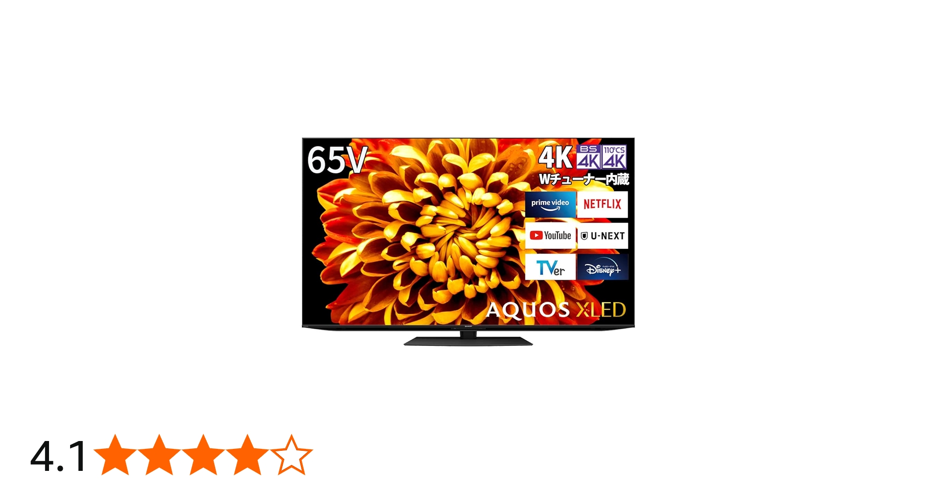 Amazon | シャープ 65V型 4K テレビ AQUOS XLED 4TC65DP1 mini LED