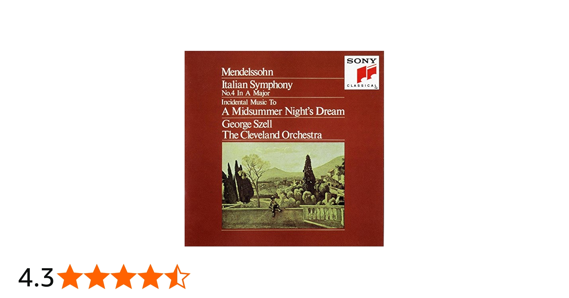 Amazon.co.jp: メンデルスゾーン：交響曲第4番「イタリア」、劇音楽