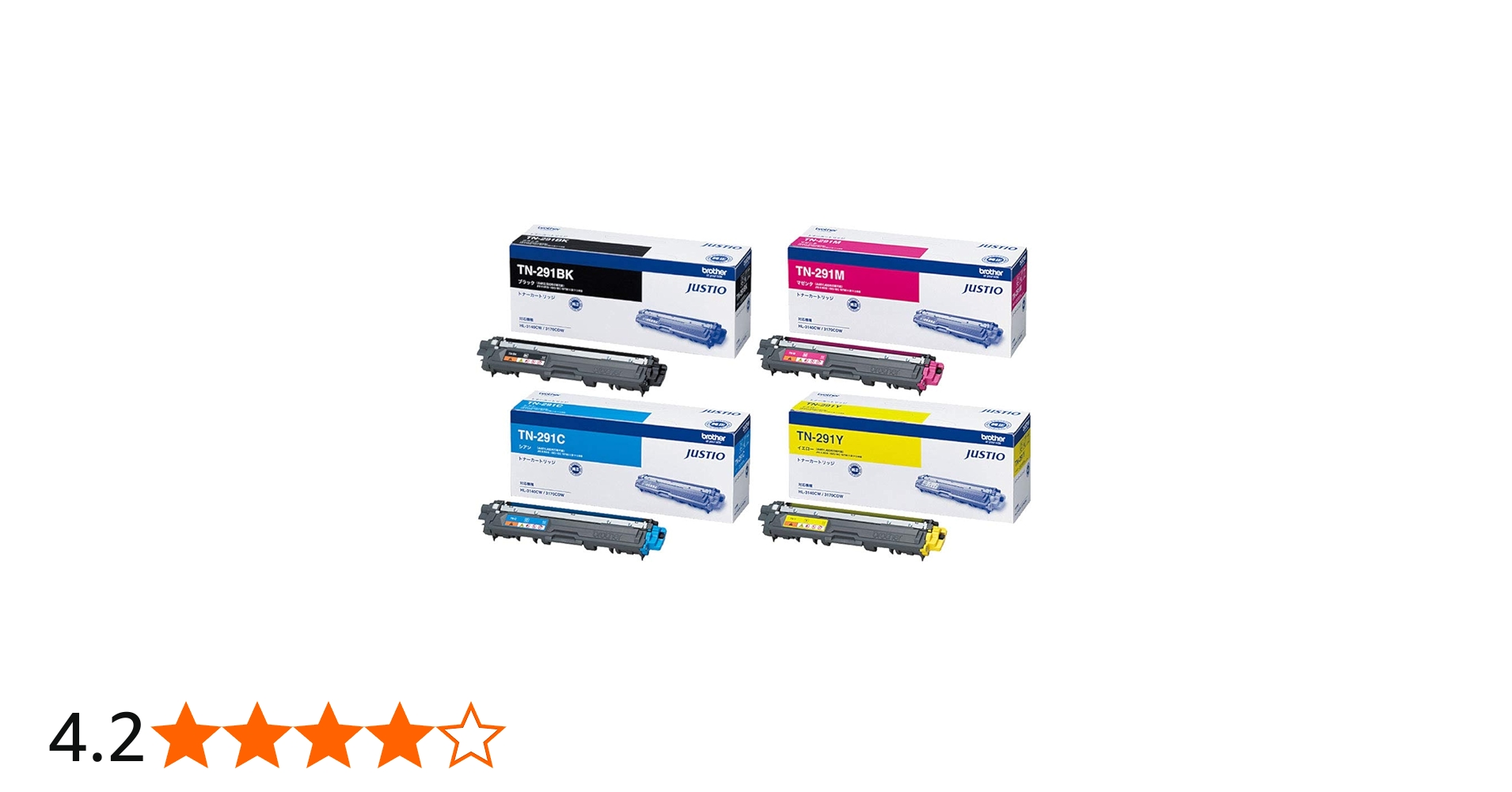 Amazon.co.jp: ブラザー トナーカートリッジTN-291 4色セット 純正品