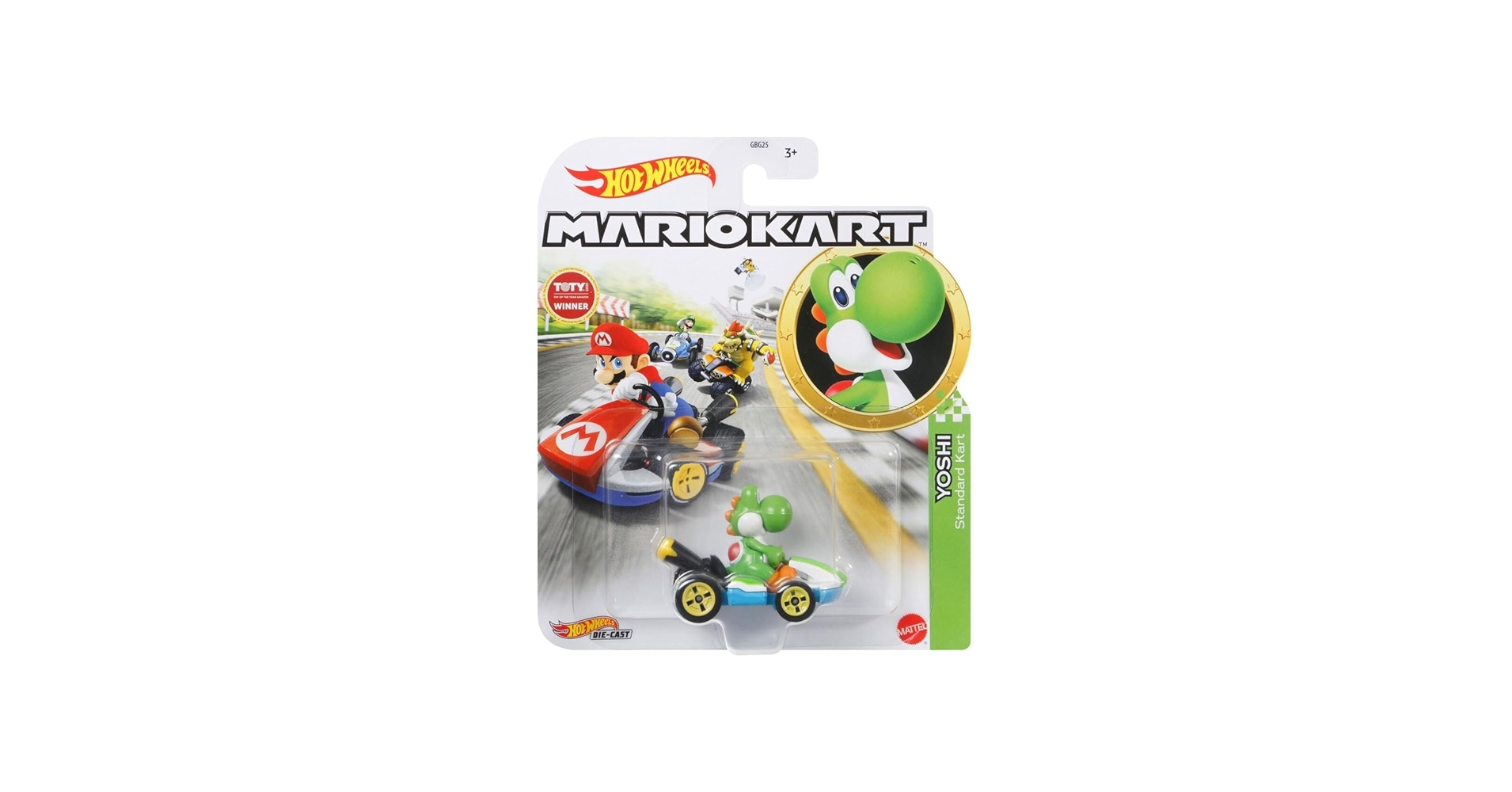 Amazon.com: Hot Wheels Mario Kart Yoshi, Standard Kart : Toys & Games