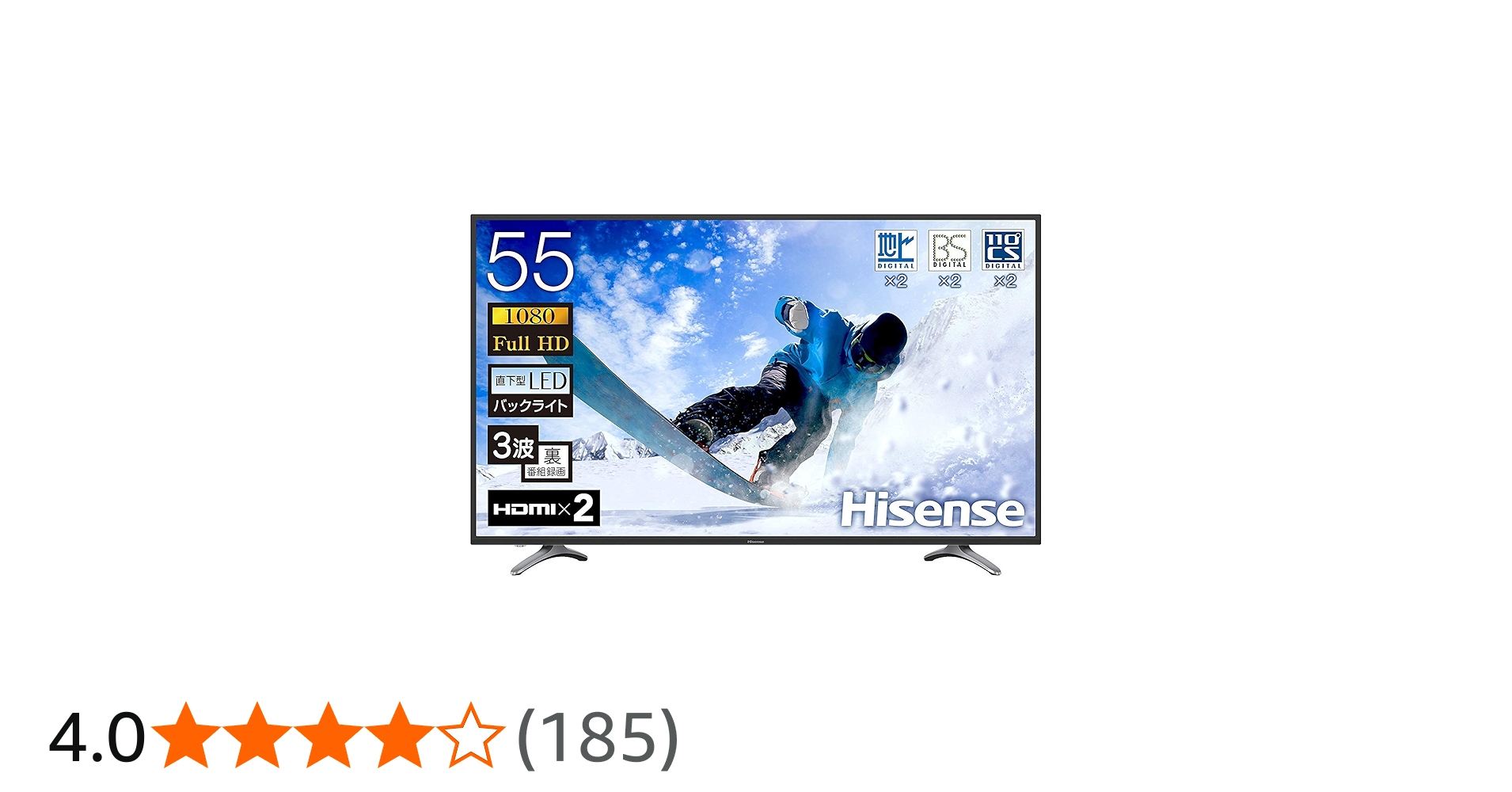 Amazon | ハイセンス Hisense 55V型 液晶 テレビ 55K30 フル