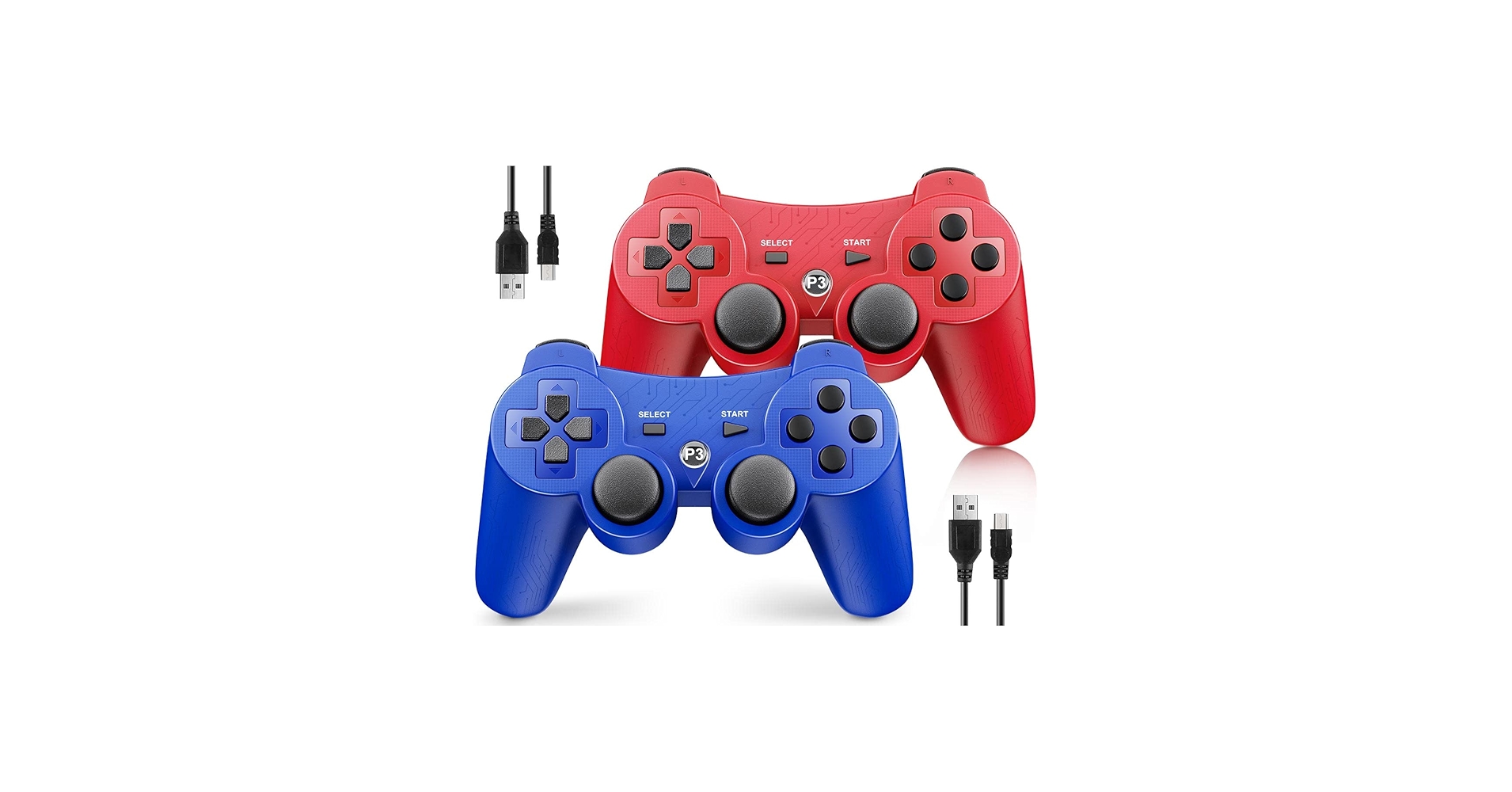 Amazon.com: OKHAHA Controller 2 Pack for PS3 Wireless Controller