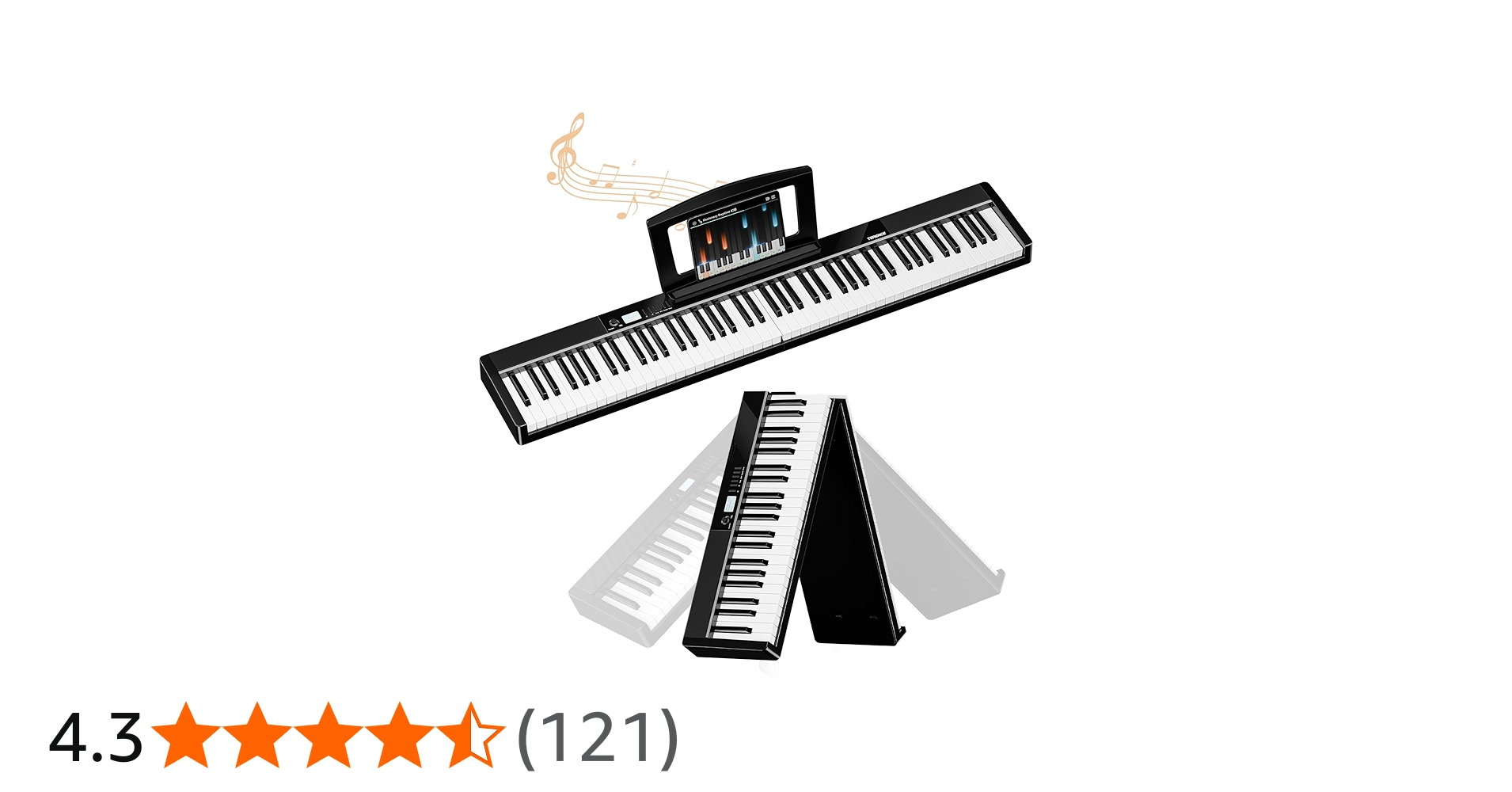 Amazon | TERENCE 電子ピアノ 88鍵盤 折りたたみ式 タッチレスポンス
