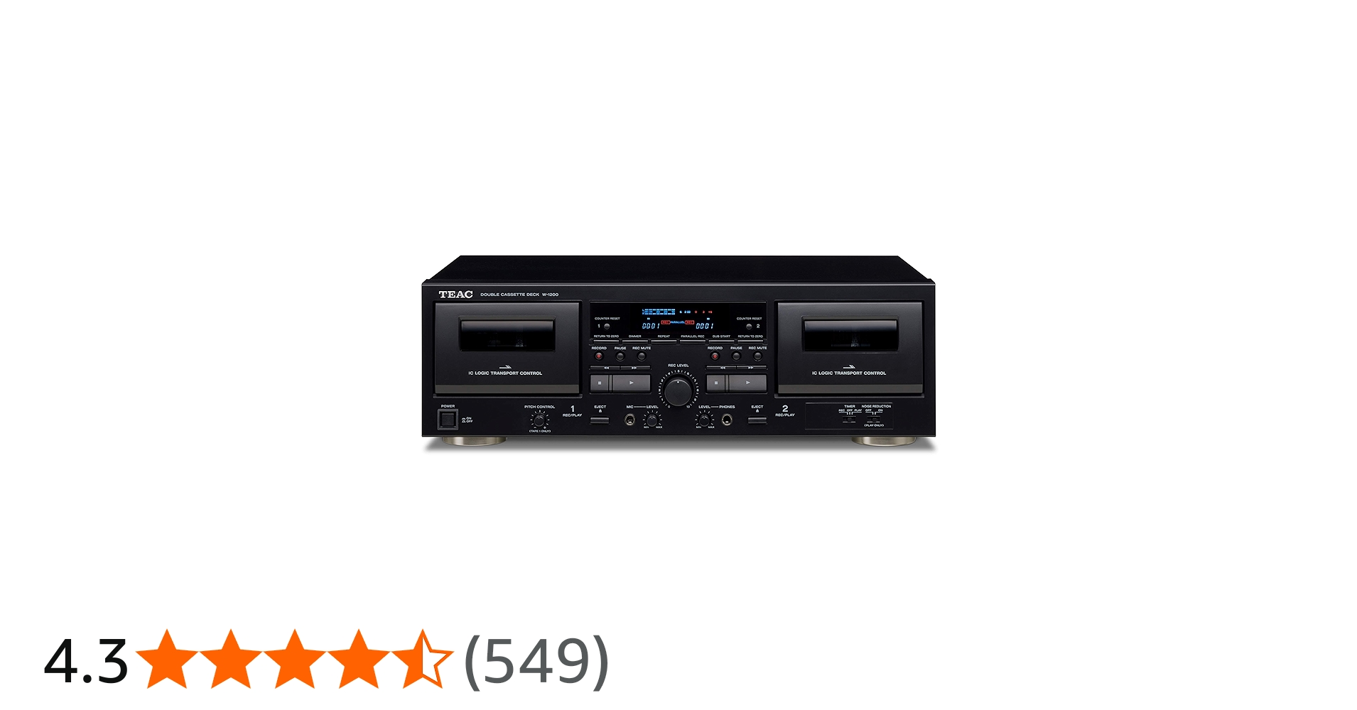 Amazon.co.jp: TEAC ダブルカセットデッキ W-1200(B) : 家電＆カメラ