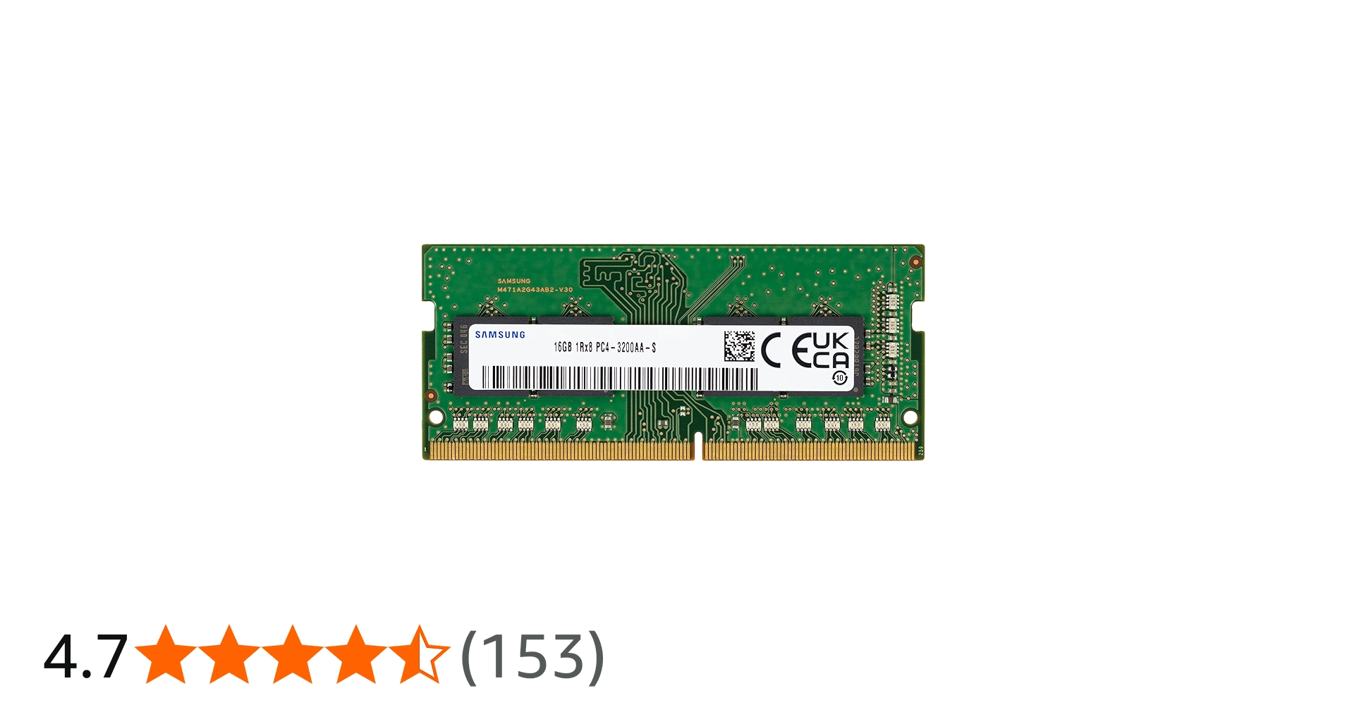 Samsung 16GB DDR4 3200MHz PC4-25600 (PC4-3200AA) CL22 SODIMM 1Rx8