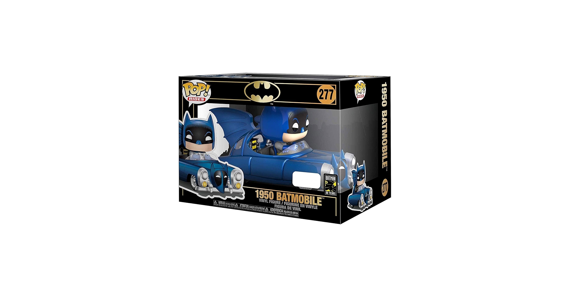 Amazon.com: Funko Pop! Rides: Batman 80th - Blue Metallic 1950