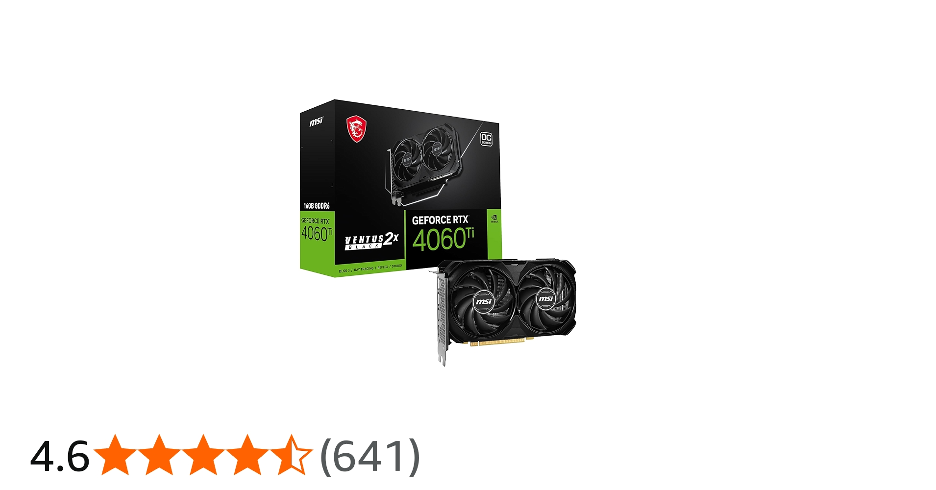 Amazon | MSI グラフィックスボード GeForce RTX 4060 Ti VENTUS 2X