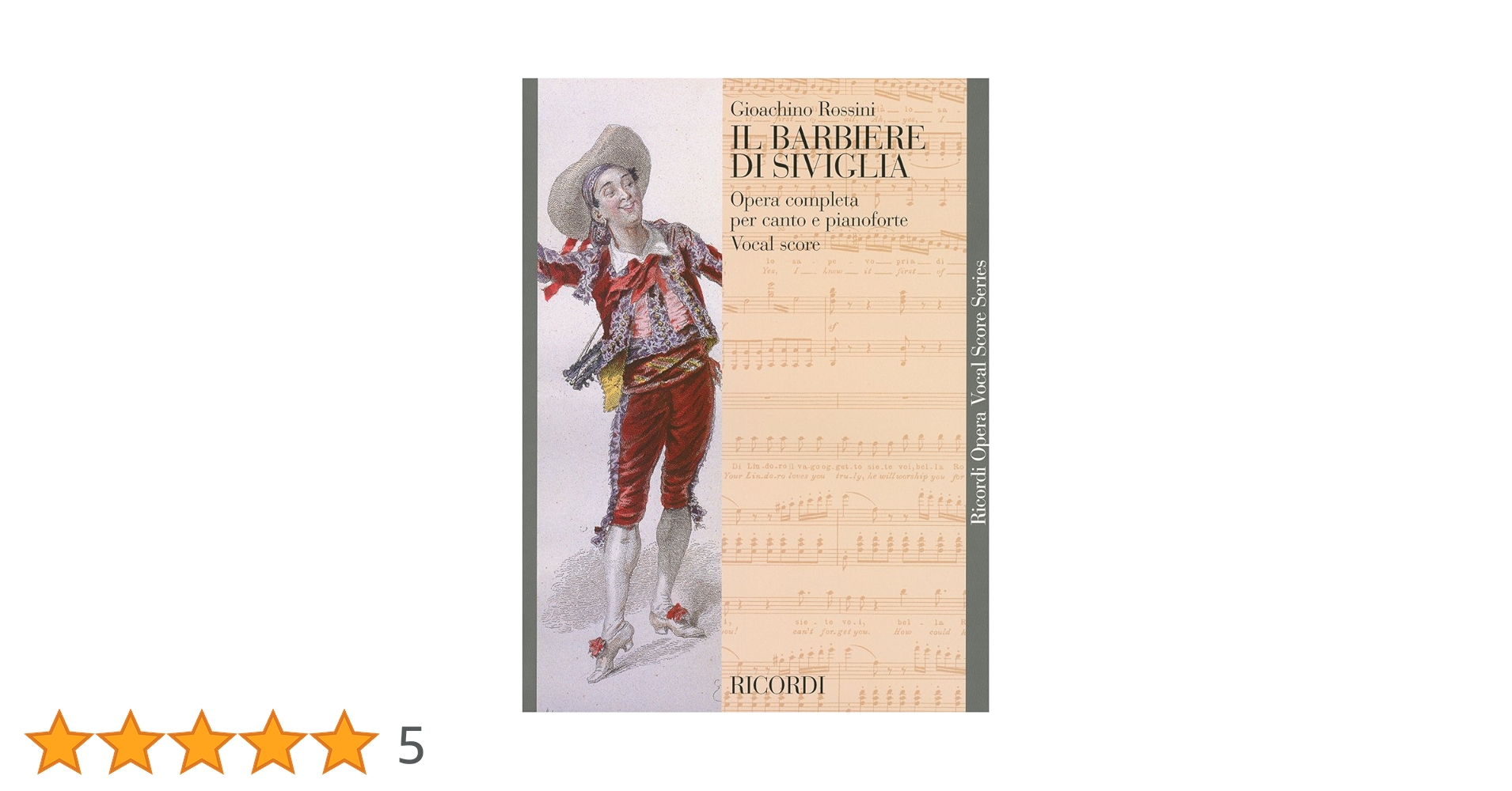 ロッシーニ : オペラ「セヴィリアの理髪師」(英語の序文付き