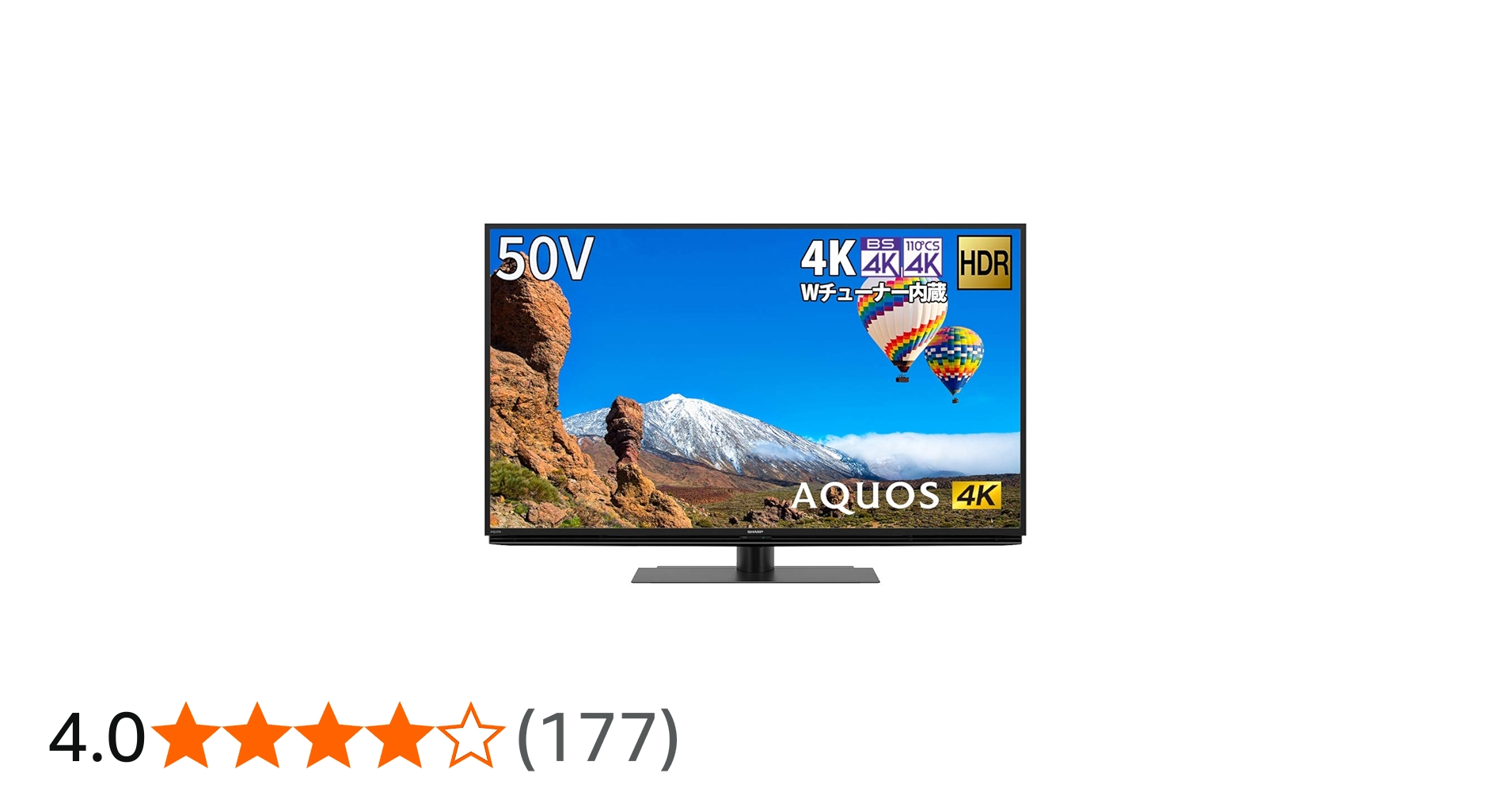 シャープ 50V型 4K液晶テレビ AQUOS 4T-C50CH1 AQUOS 4K SHARP 4T