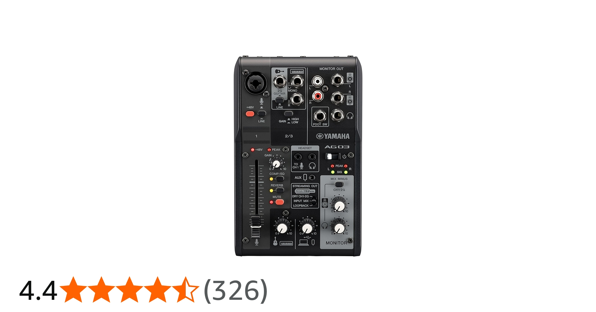 Amazon | ヤマハ AG03MK2 ブラック | DJミキサー | 楽器・音響機器