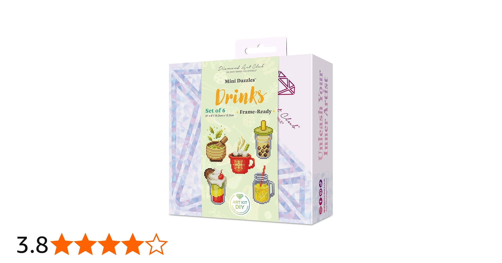 Amazon.co.jp: DIAMOND ART CLUB ドリンク ミニダズル、楽しいDIY