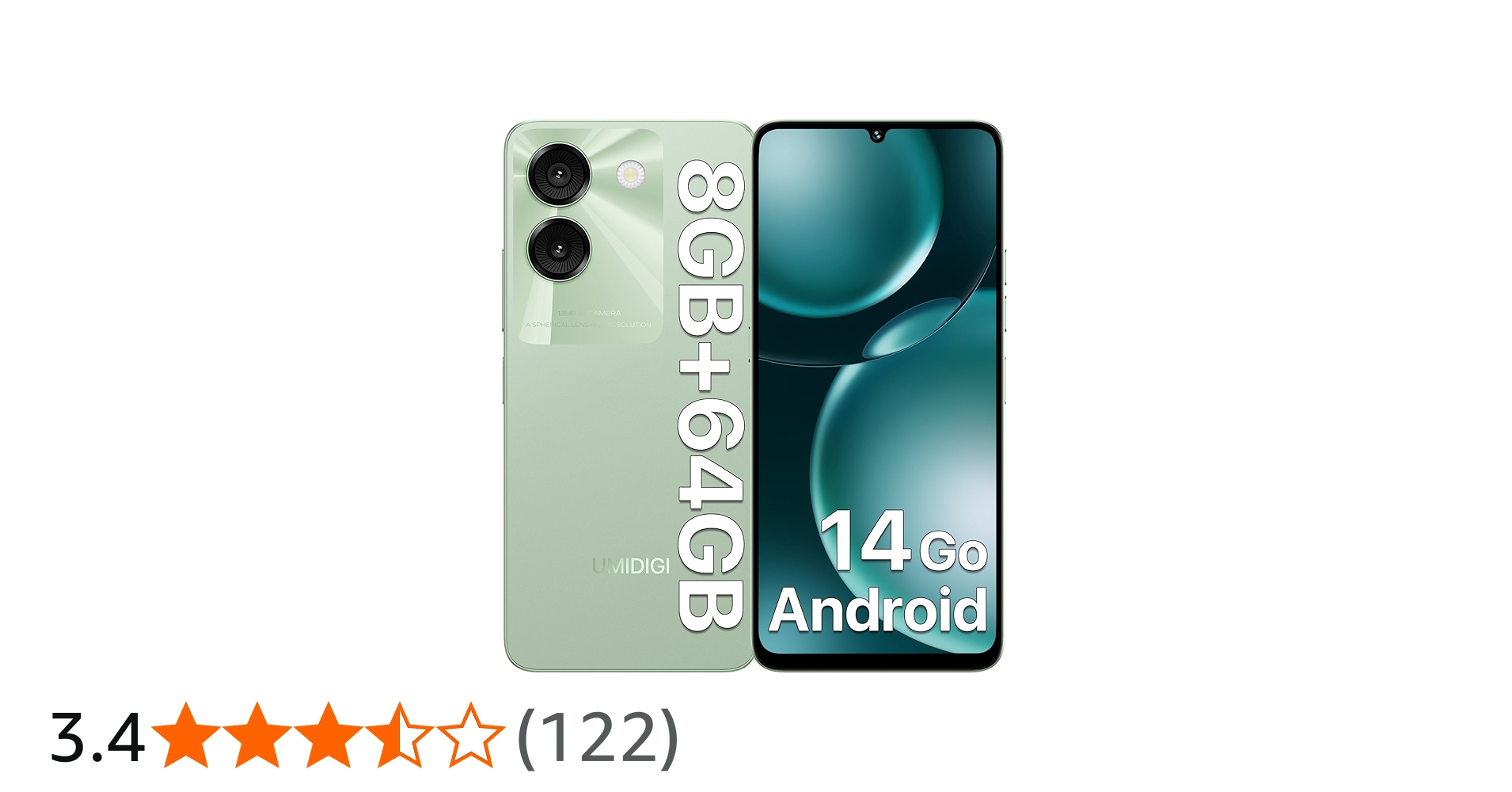 Amazon | UMIDIGI G9A simフリー スマホ 本体 8GB RAM+64GB ROM/1TB