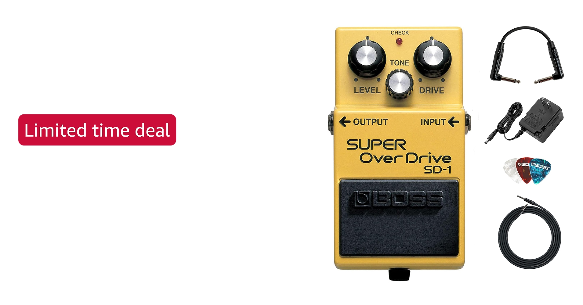 Amazon.com: Boss SD-1 Super OverDrive Pedal Bundle with Gearlux