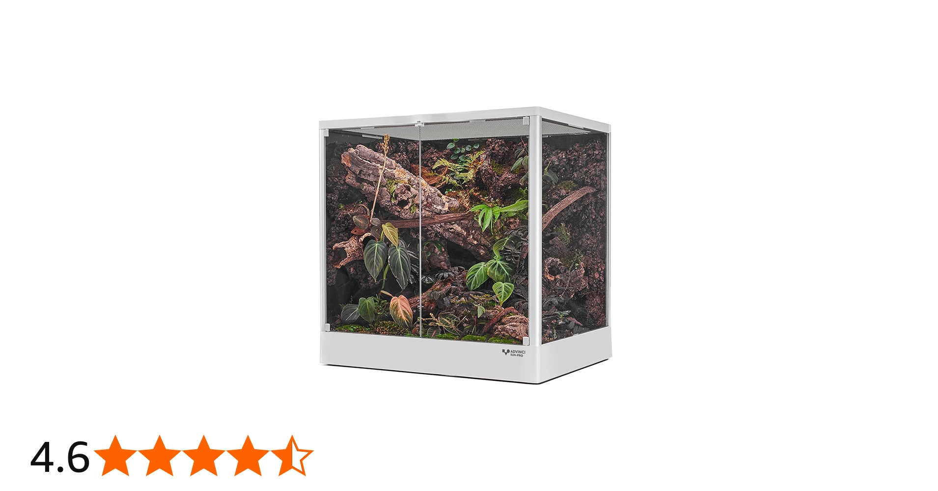 Amazon | ADVINCI 爬虫類飼育ケージ 60×45×60cm 162L 強化ガラス完全