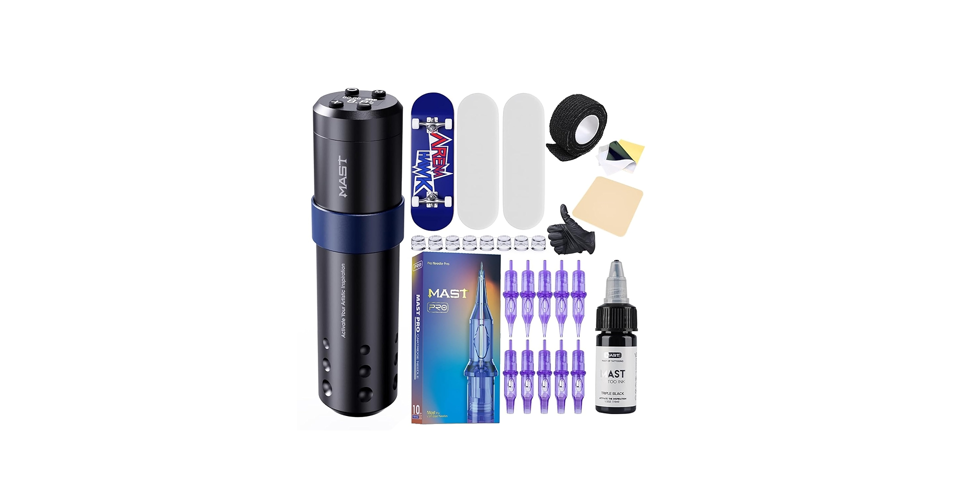 Amazon.com: Mast Tattoo Kit, A3 Wireless Tattoo Gun Machine Kit