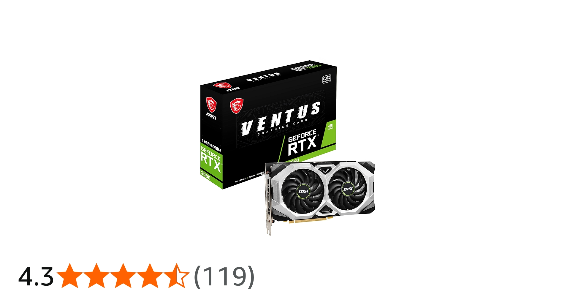 Amazon | MSI GeForce RTX 2060 VENTUS 12G OC グラフィックスボード