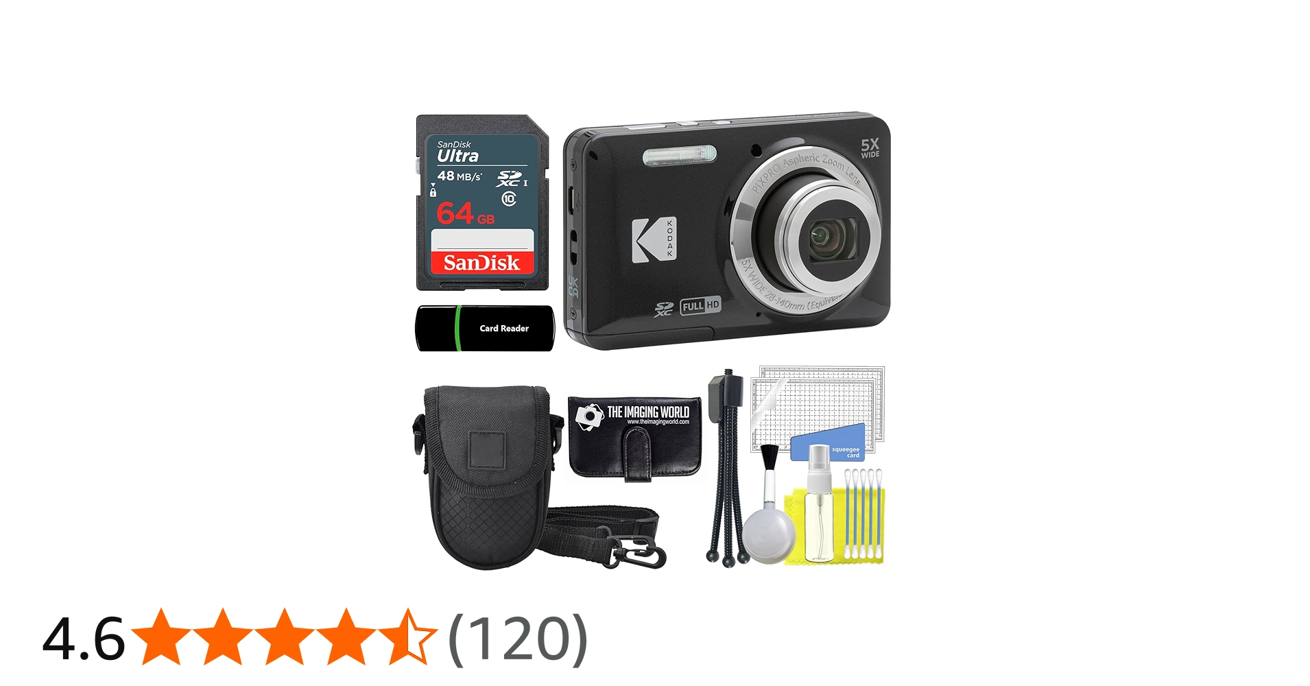 Amazon | The Imaging World KODAK PIXPRO FZ55 16MP ブラックデジタル