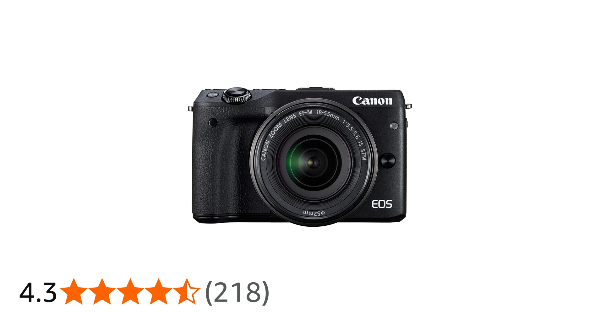 Amazon Canada: Canon EOS M3 18-55 Black Mirrorless Camera Kit with
