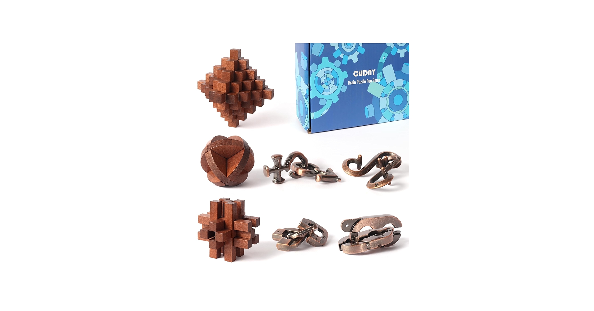 Amazon.com: CUDNY 7 Pieces Unlock Interlock Brain Teaser Games