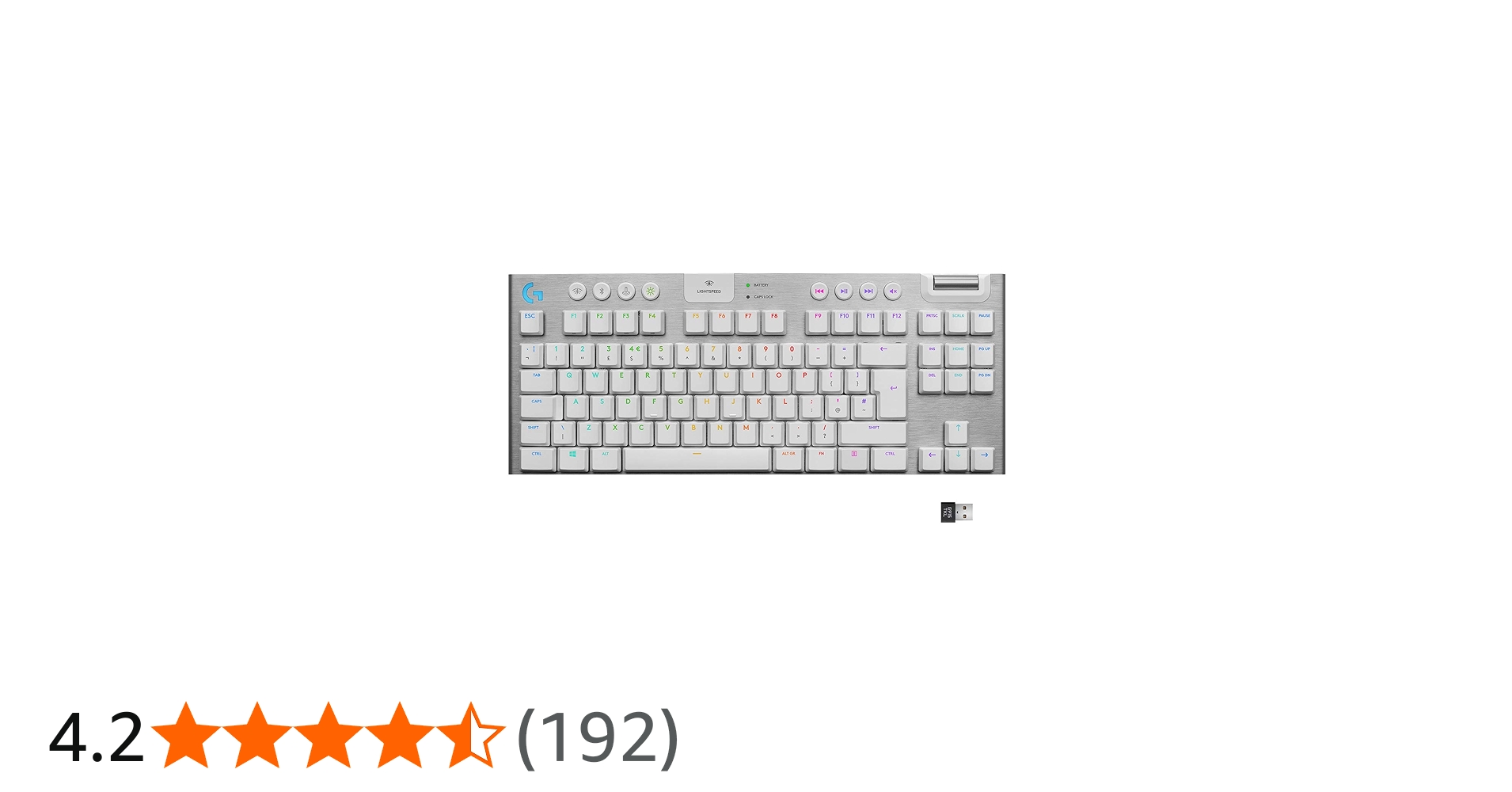 Logitech G915 TKL White Tactile Tenkeyless Lightspeed Wireless RGB