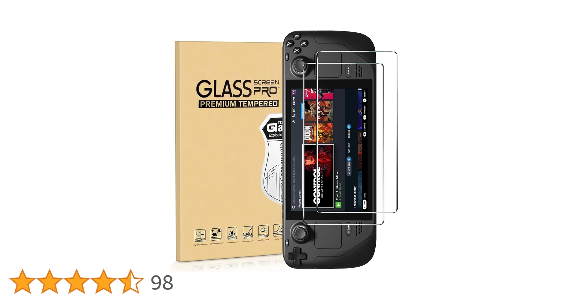 Steam Deck OLED 512GB 充電ケーブル付き 画面フィルム Steam Deck