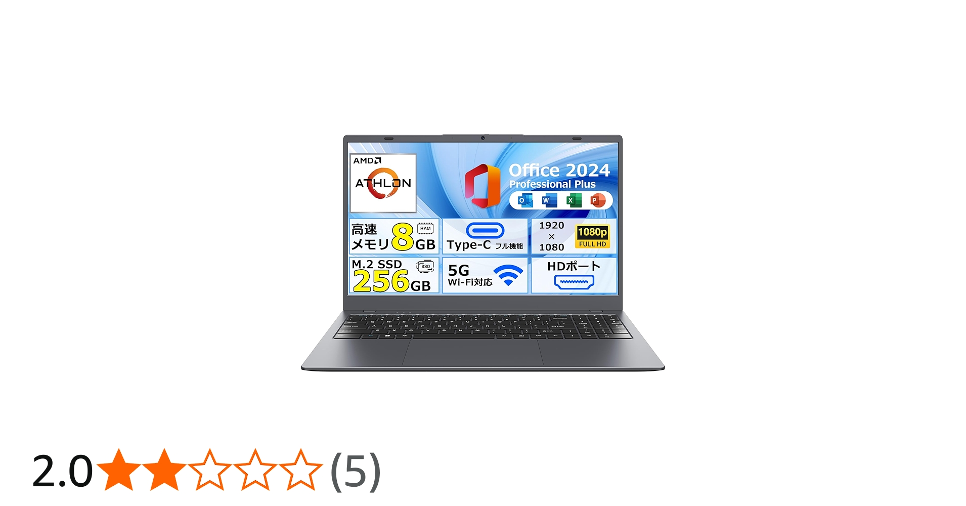 Amazon.co.jp: ZENAERO ノートパソコン office 2024搭載 15.6型 3020e