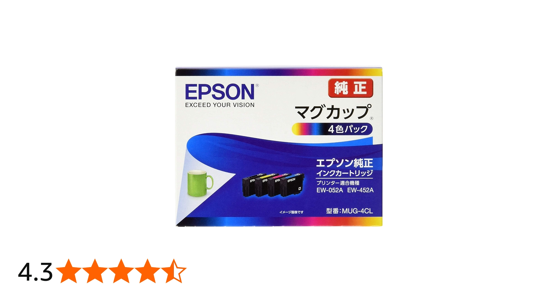 Amazon.co.jp: エプソン 純正 インクカートリッジ マグカップ MUG-4CL