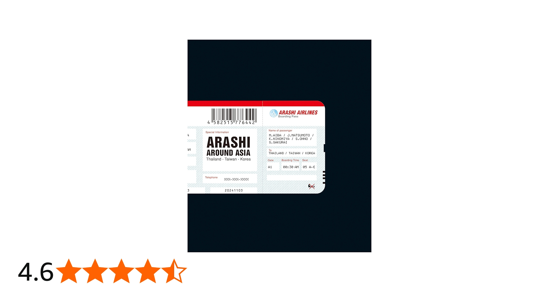 Amazon.co.jp: ARASHI AROUND ASIA Thailand-Taiwan-Korea (Blu-ray