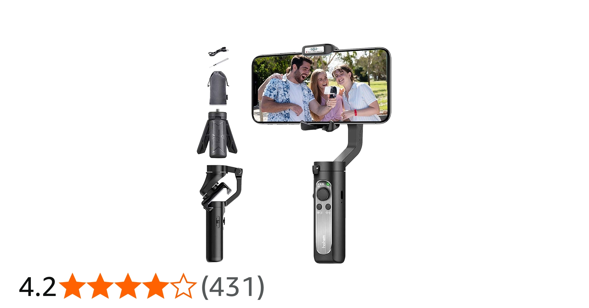 未使用級】nohem Steady X3 3軸スマートフォンジンバル 未使用級