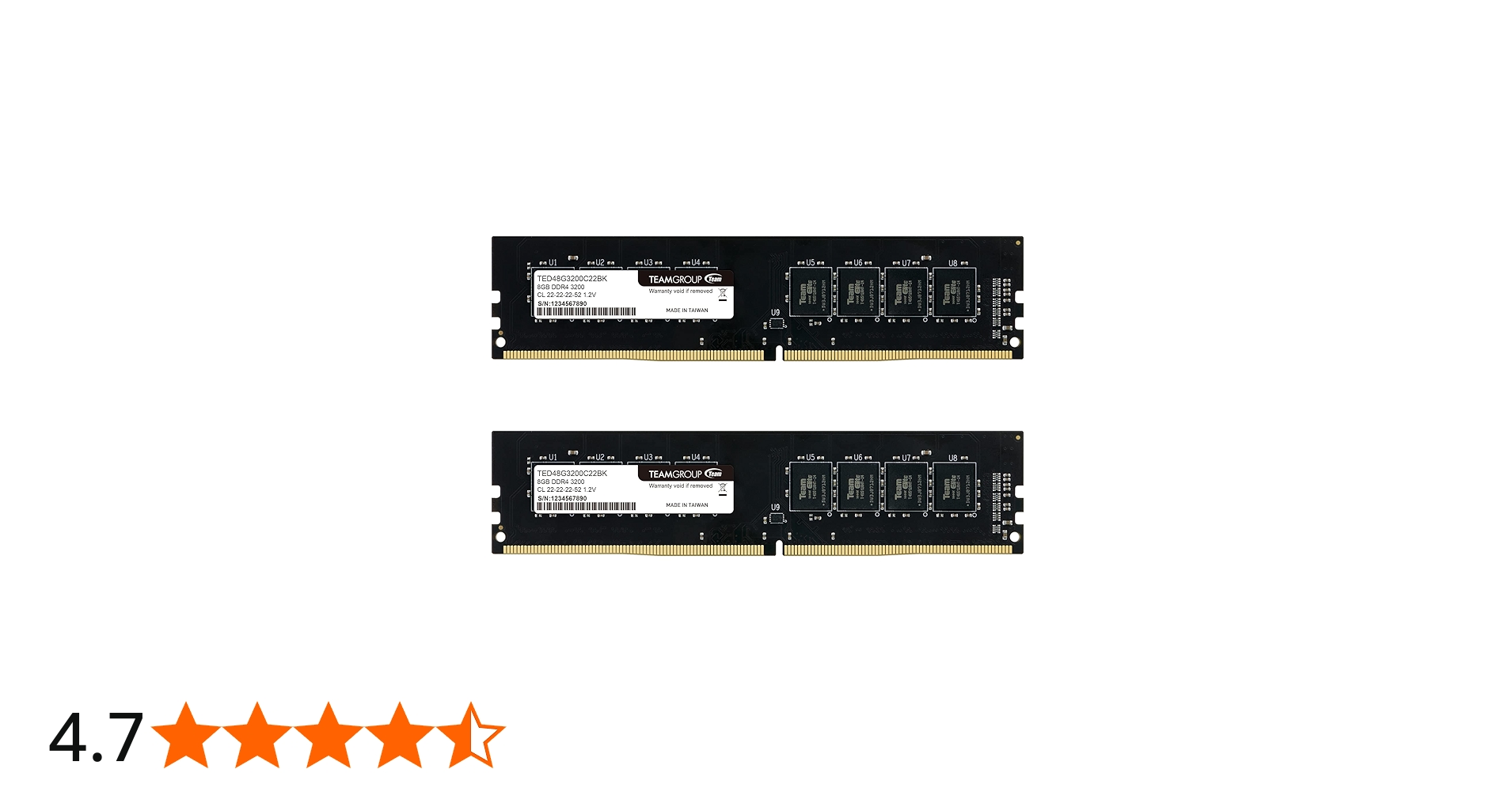 TEAMGROUP Elite DDR4 16GB Kit (2 x 8GB) 3200MHz (PC4-25600) CL22