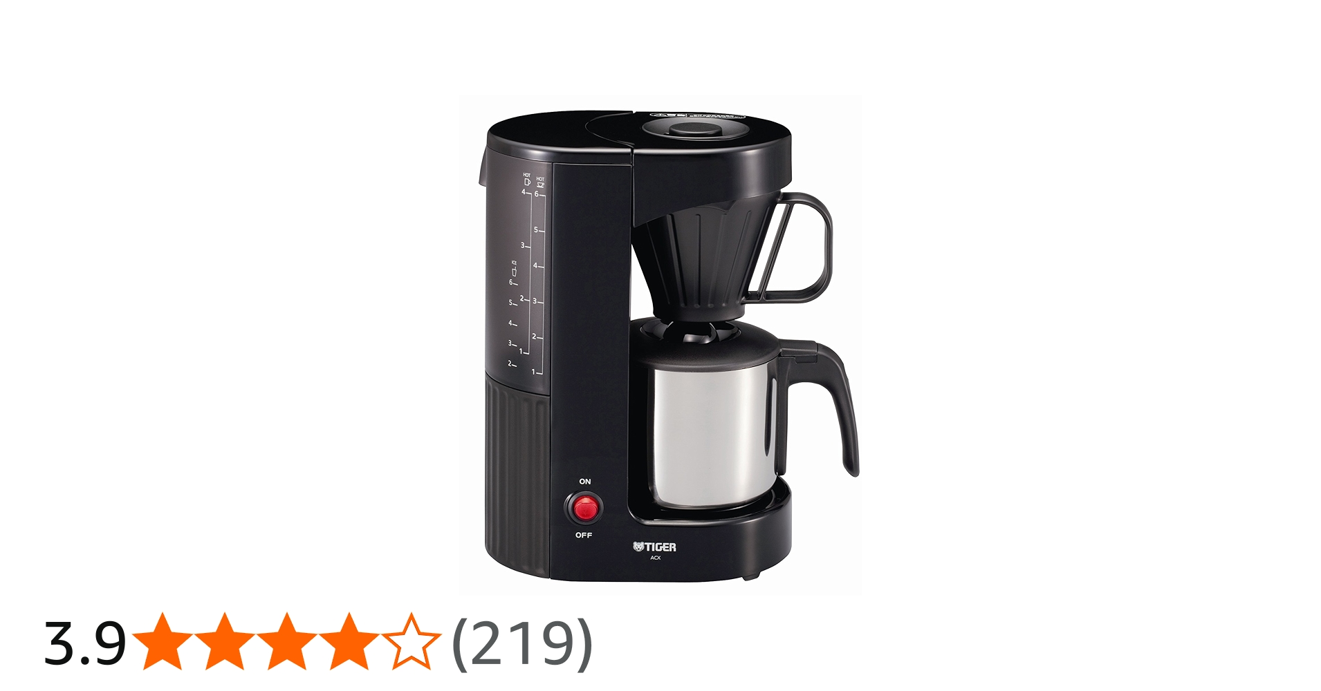 Amazon | タイガー魔法瓶 コーヒーメーカー カフェブラック 6杯用 ACX