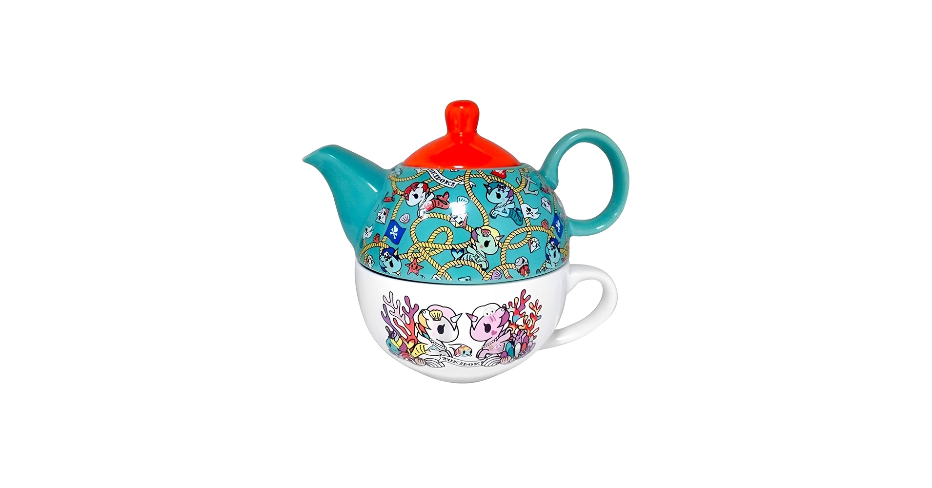 Amazon.com | Tokidoki 11oz Ceramic Teapot and 9oz Mug Set: Teapots