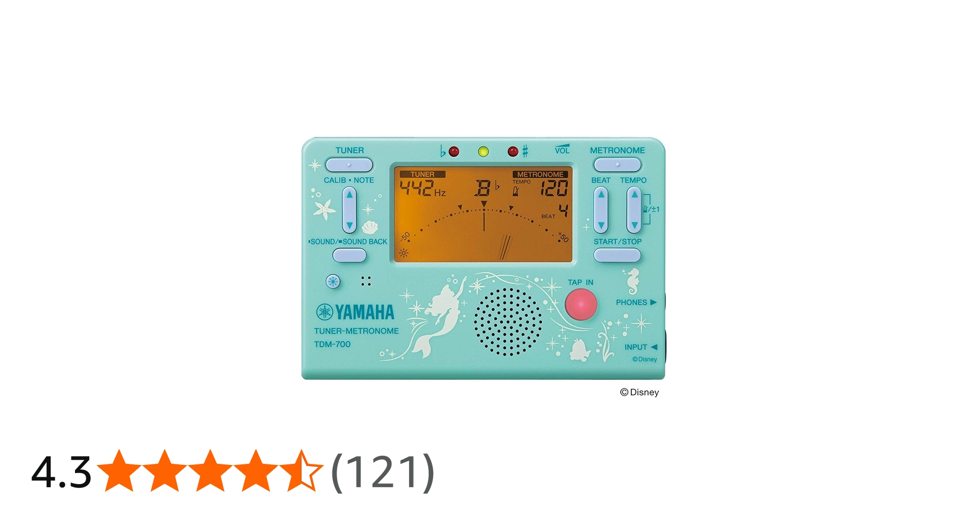 Amazon | ヤマハ ディズニーチューナーメトロノーム アリエル TDM