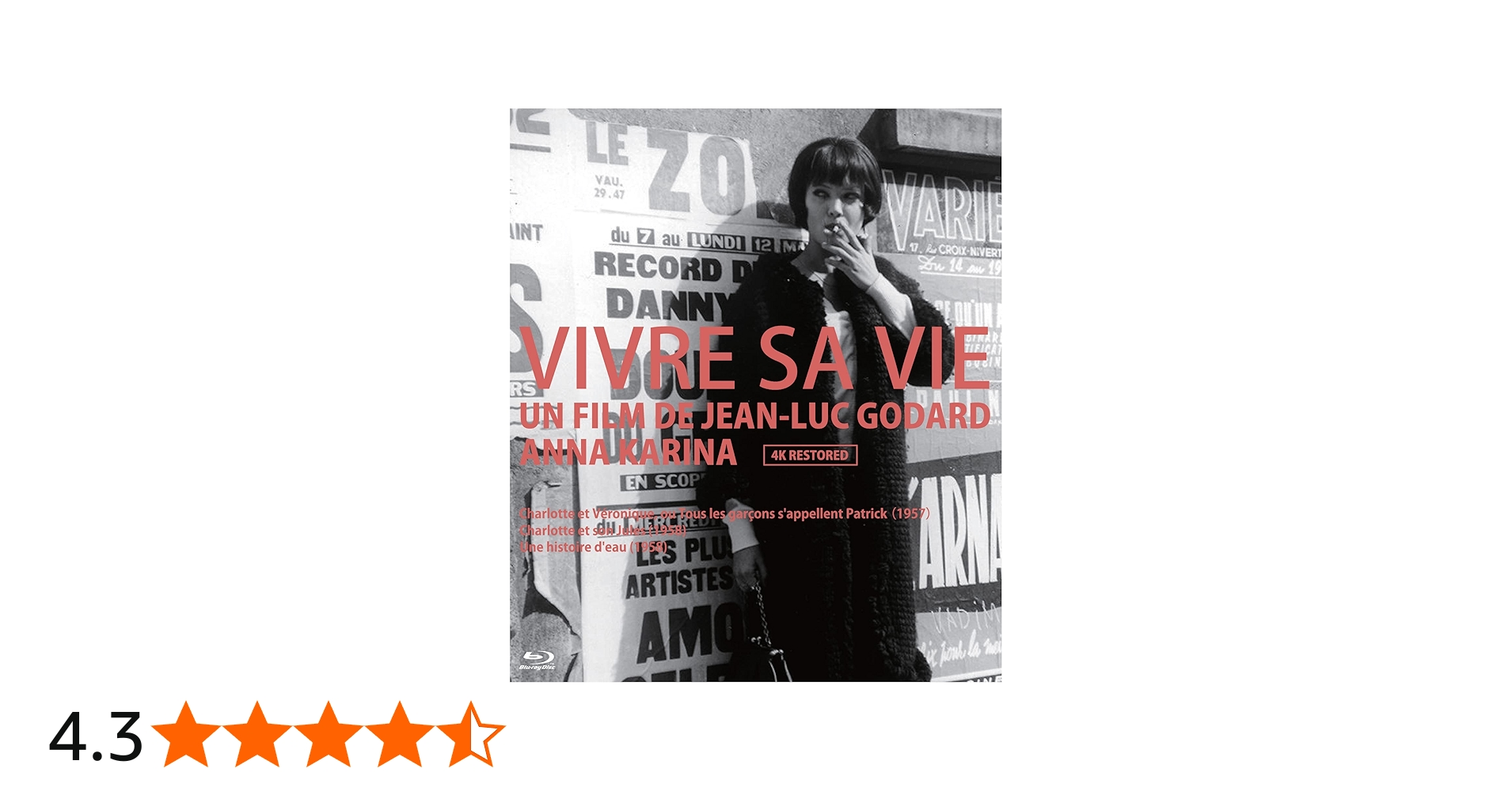 Amazon.co.jp: 女と男のいる舗道 4Kレストア版 Blu-ray : ジャン