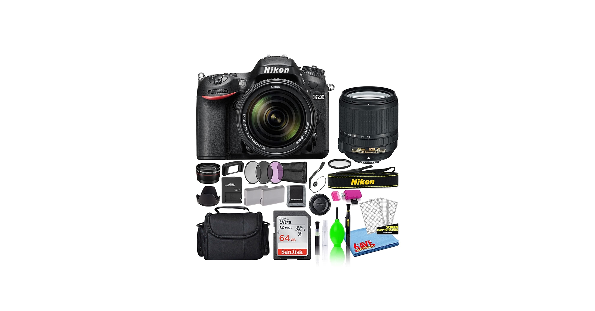 Amazon.com : Nikon D7200 24.2MP DSLR Digital Camera with 18-140mm