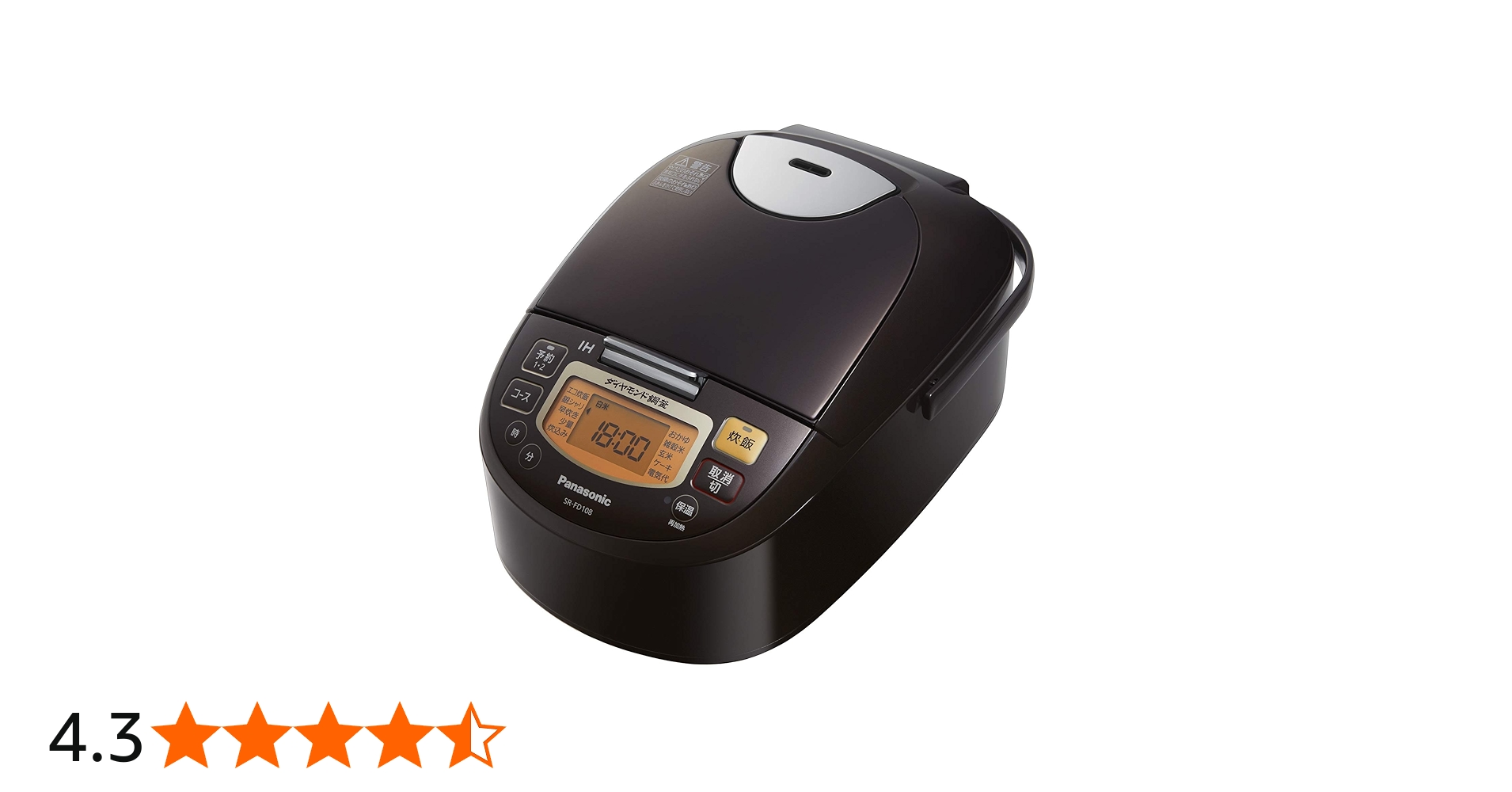 Amazon | パナソニック 炊飯器 5.5合 IH式 ブラウン SR-FD108-T