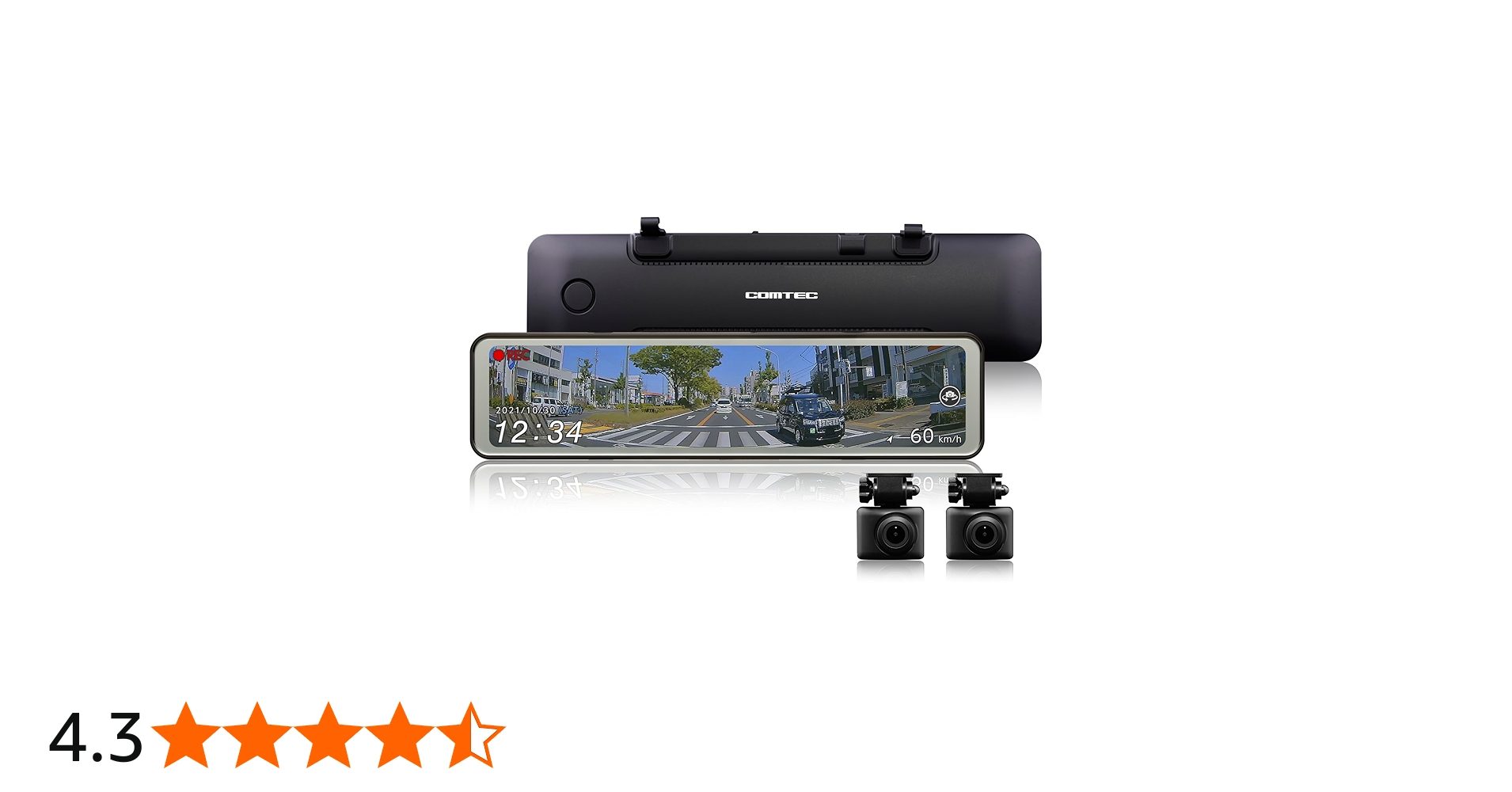 Amazon | コムテック 車用 ドライブレコーダー搭載電子ルームミラー