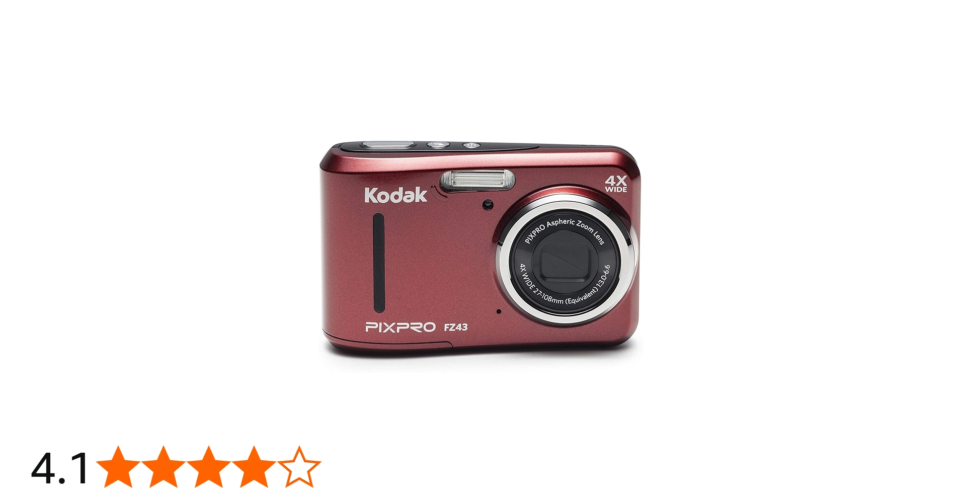Amazon | Kodak PIXPRO Friendly Zoom FZ43 16 MP Digital Camera with