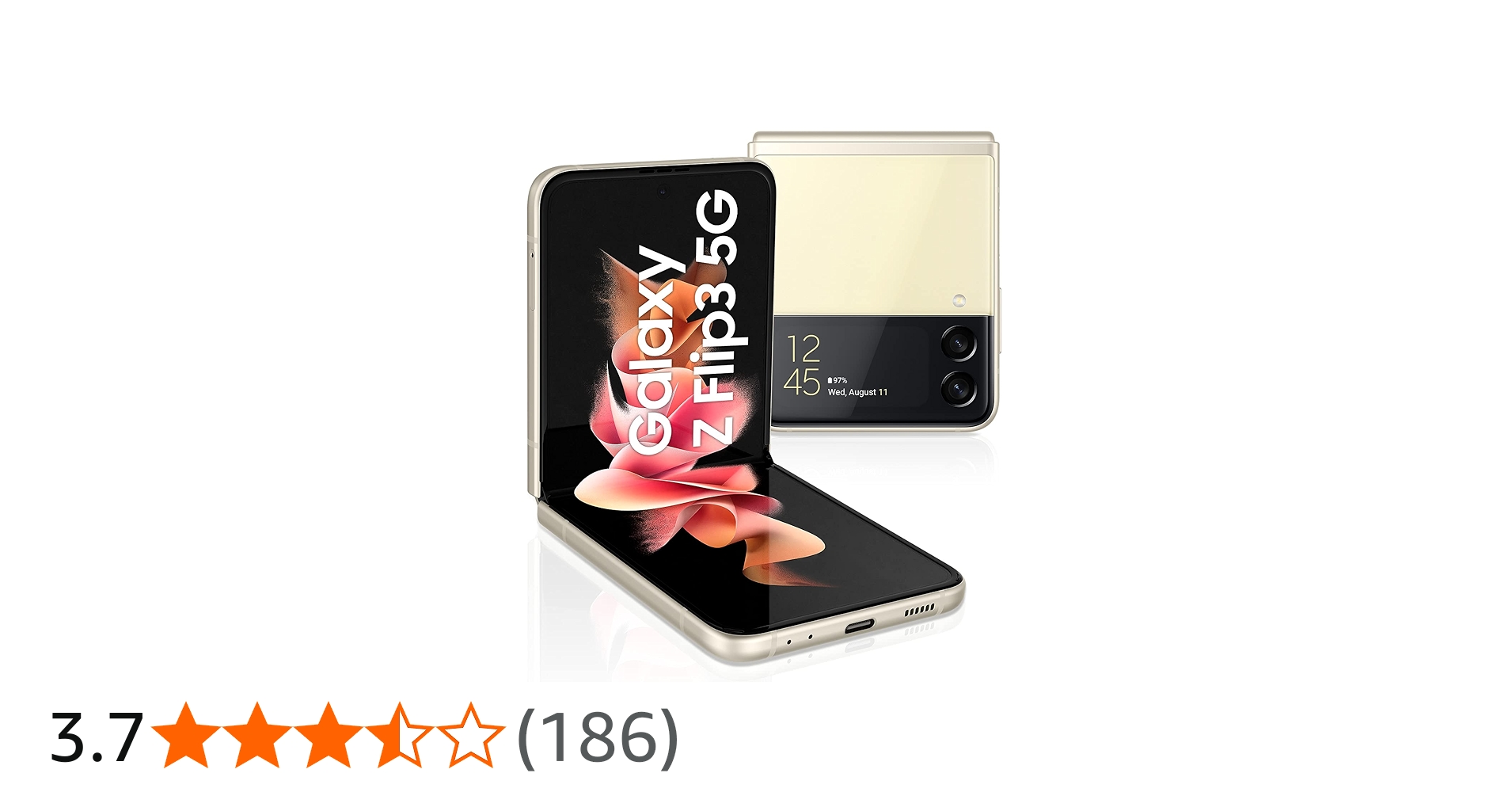 Samsung Galaxy Z Flip3 5G (Cream, 8GB RAM, 128GB Storage) with No