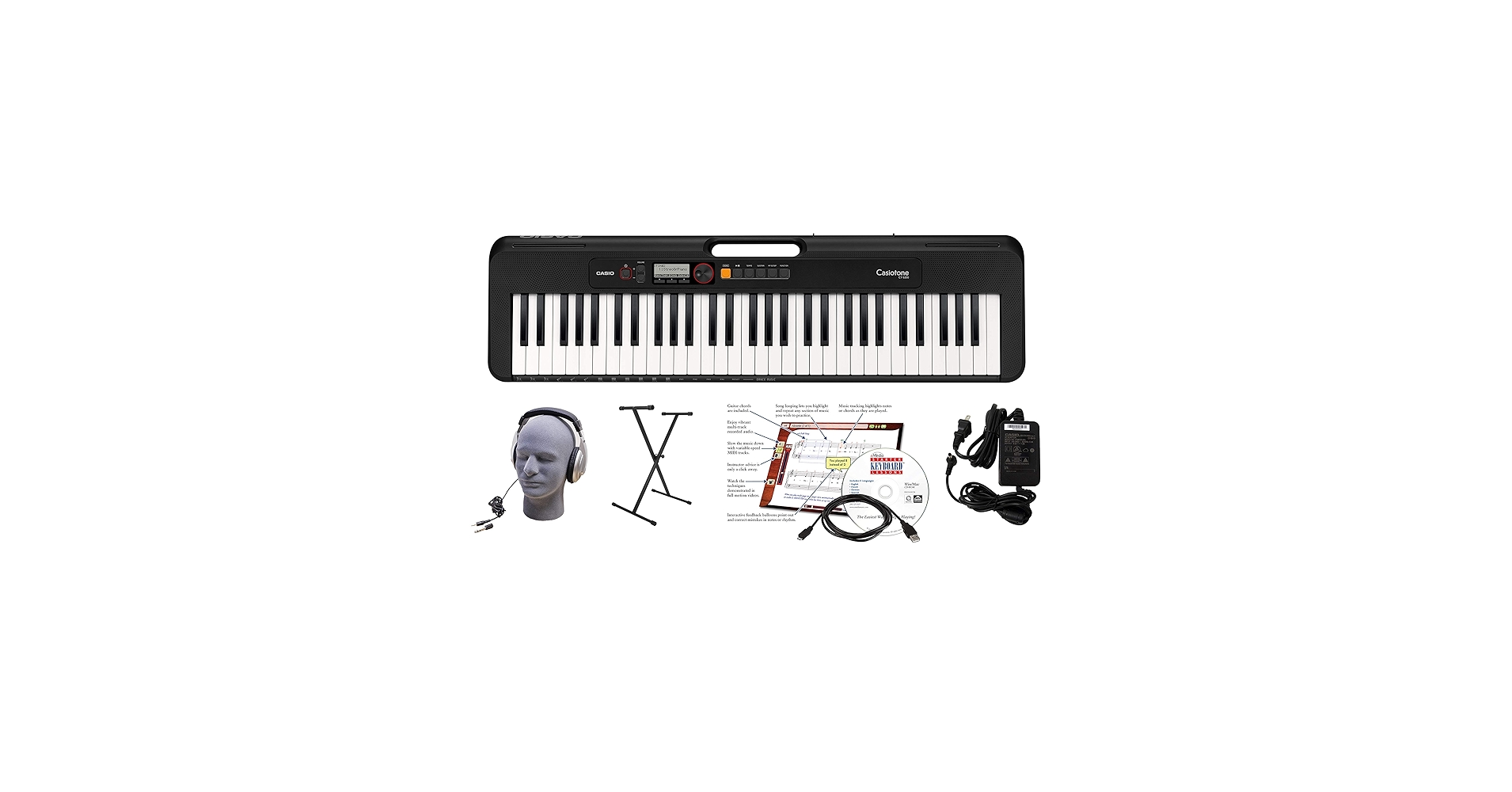 Amazon.com: Casio CT-S200BK EPA 61-Key Premium Keyboard Package