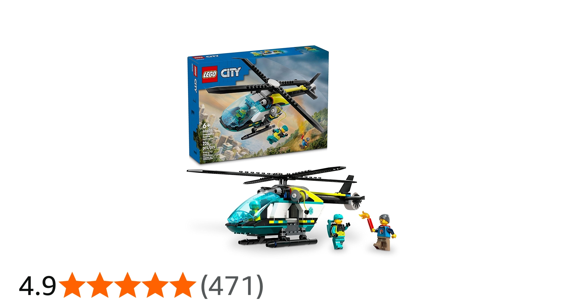 Amazon.co.jp: LEGO City 緊急救助ヘリコプター おもちゃ 飛行機プレイ