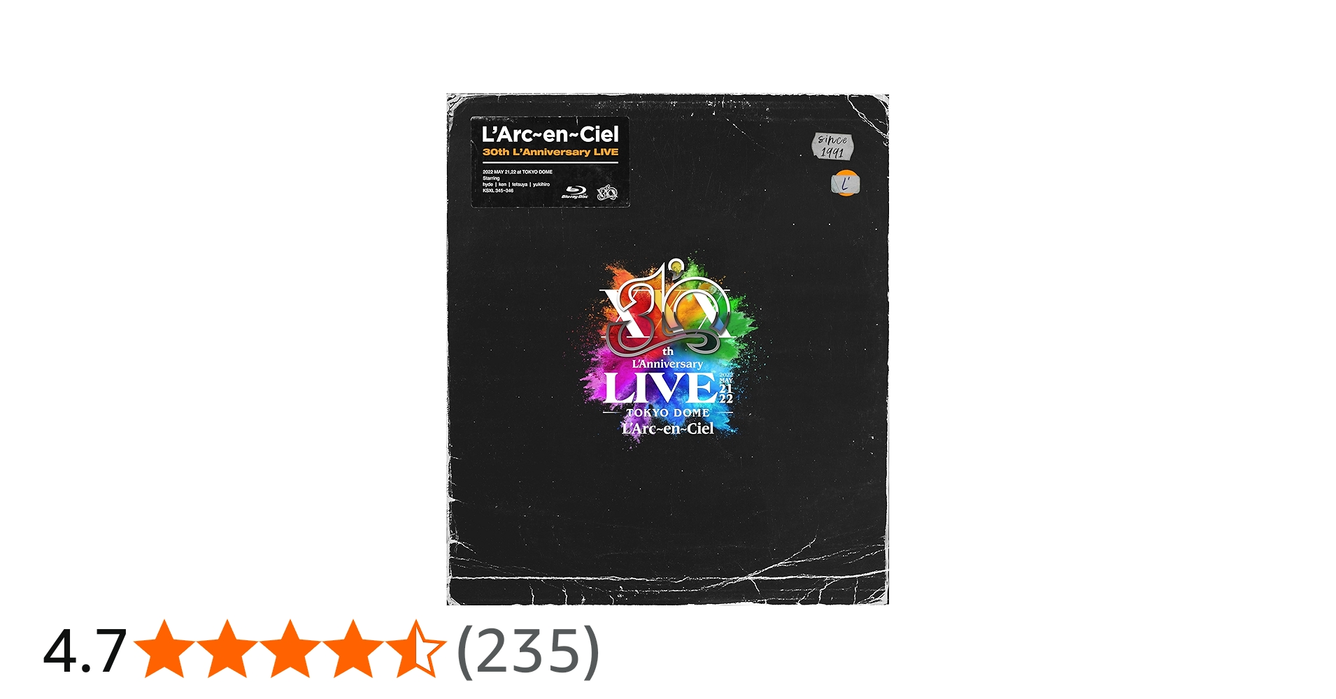 Amazon.co.jp: L'Arc〜en〜Ciel 30th L'Anniversary LIVE (通常盤