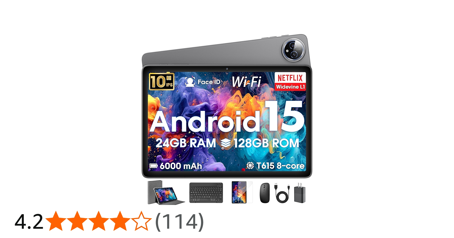 Amazon.co.jp: Android 15 タブレット 10インチ、24GB RAM 128 ROM