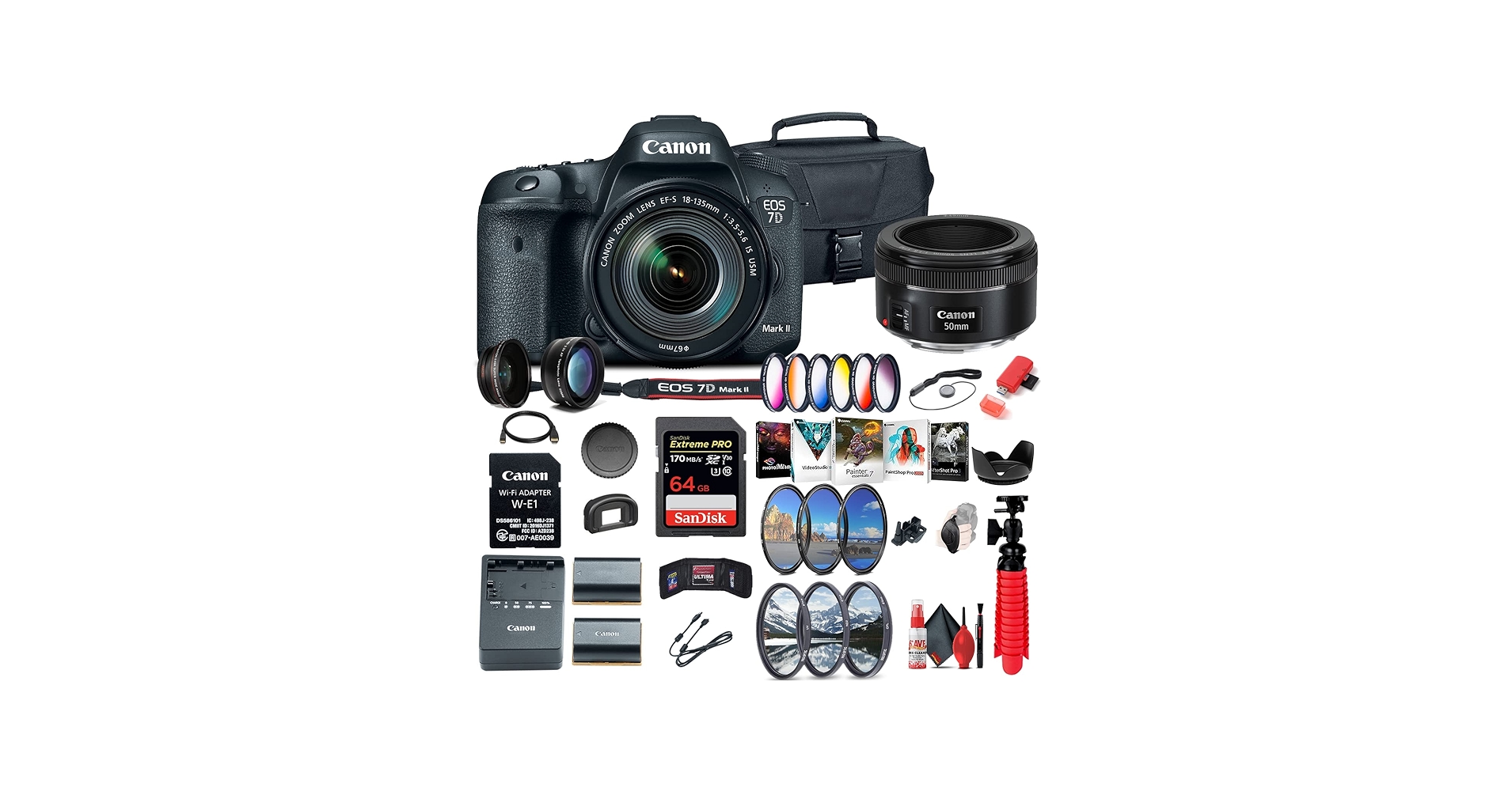 Amazon.com : Canon EOS 7D Mark II DSLR Camera with 18-135mm f/3.5